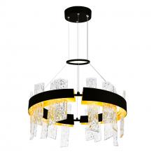  1246P24-101-A - Guadiana 24 in LED Black Chandelier