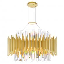  1247P20-12-602 - Cityscape 12 Light Chandelier With Satin Gold Finish