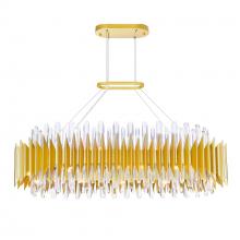  1247P39-20-602-O - Cityscape 20 Light Chandelier With Satin Gold Finish