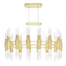  1269P39-28-602-O - Croissant 28 Light Chandelier With Satin Gold Finish
