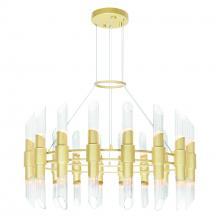  1269P40-36-602 - Croissant 36 Light Chandelier With Satin Gold Finish