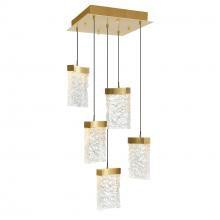  1587P12-5-624 - Lava Integrated LED Brass Mini Pendant