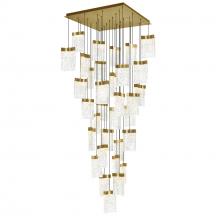  1587P36-33-624 - Lava Integrated LED Brass Chandelier