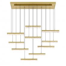  1588P48-10-624 - Stagger Integrated LED Brass Chandelier