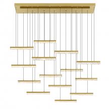  1588P60-14-624 - Stagger Integrated LED Brass Chandelier