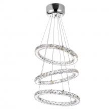  5080P16ST-3R - Ring LED Chandelier With Chrome Finish