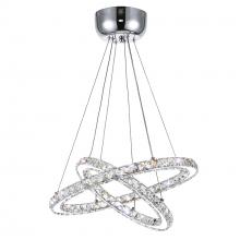  5080P20ST-2R - Ring LED Chandelier With Chrome Finish
