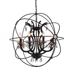  5465P28DB-8 - Campechia 8 Light Up Chandelier With Brown Finish
