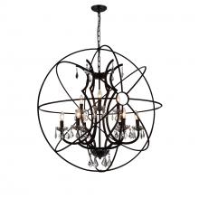  5465P36DB-9 - Campechia 9 Light Up Chandelier With Brown Finish
