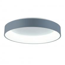  7103C24-1-167 - Arenal LED Drum Shade Flush Mount With Gray & White Finish