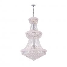  8001P30C - Empire 32 Light Down Chandelier With Chrome Finish
