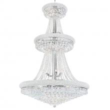  8001P36C - Empire 34 Light Down Chandelier With Chrome Finish