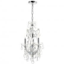  8311P12C-3 - Maria Theresa 4 Light Up Mini Chandelier With Chrome Finish