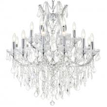 8311P32C-19 (Clear) - Maria Theresa 19 Light Up Chandelier With Chrome Finish