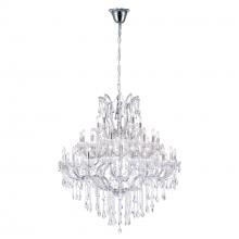  8318P50C-41 (Clear)-B - Maria Theresa 41 Light Up Chandelier With Chrome Finish