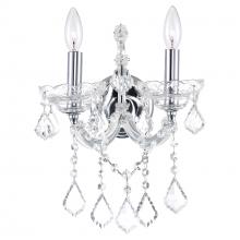 8318W12C-2 (Clear) - Maria Theresa 2 Light Wall Sconce With Chrome Finish