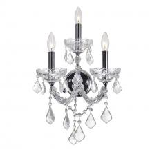  8318W12C-3 (Clear) - Maria Theresa 3 Light Wall Sconce With Chrome Finish