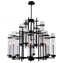  9827P38-12-101 - Sierra 12 Light Up Chandelier With Black Finish
