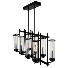  9827P38-8-RC-101 - Sierra 8 Light Up Chandelier With Black Finish