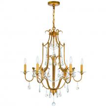  9836P28-6-125 - Electra 6 Light Up Chandelier With Oxidized Bronze Finish