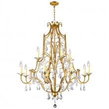  9836P37-12-125 - Electra 12 Light Up Chandelier With Oxidized Bronze Finish