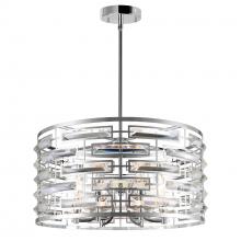  9975P20-6-601 - Petia 6 Light Drum Shade Chandelier With Chrome Finish