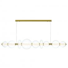  47257-016 - Atomo 74" LED Chandelier In Gold With Clear Glass
