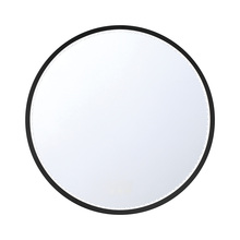  48094-016 - Cerissa 30" Round Mirror in Black