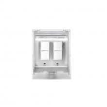  EFDOWPS - Dual Duplex Switch Weatherproof Surface Mount and Gang Box - 20 Amp Per Pole