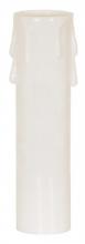 90/1248 - Plastic Drip Candle Cover; White Plastic Drip; 1-3/16" Inside Diameter; 1-1/4" Outside
