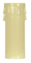  90/1516 - Plastic Drip Candle Cover; Ivory Plastic Drip; 1-13/16" Inside Diameter; 1-1/4" Outside