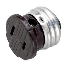  90/547 - Polarized Socket Plug Adapter; Medium Base; 660W; 125V; Brown Finish