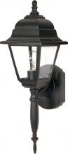  60/542 - Briton - 1 Light 18" Wall Lantern with Clear Seeded Glass - Textured Black Finish