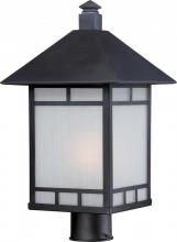  60/5605 - Drexel - 1 Light - Post Lantern with Frosted Seed Glass - Stone Black Finish