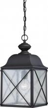  60/5624 - Wingate - 1 Light - Hanging Lantern with Clear Seed Glass - Textured Black Finish