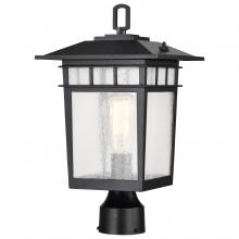  60/5953 - Cove Neck Collection Outdoor Large 16 inch Post Light Pole Lantern; Textured Black Finish with Clear