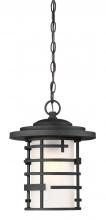  60/6405 - Lansing - 1 Light 14" Hanging Lantern with Etched Glass - Textured Black Finish