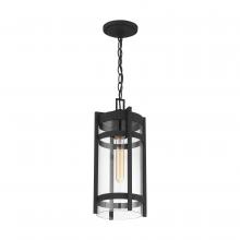  60/6574 - Tofino - 1 Light Hanging Lantern- Clear Glass - Textured Black Finish