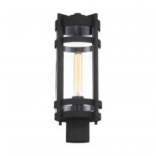  60/6575 - Tofino - 1 Light Post Lantern - Clear Glass - Textured Black Finish