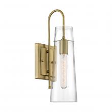  60/6859 - Alondra - 1 Light Sconce with Clear Glass - Vintage Brass Finish