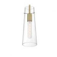  60/6860 - Alondra - 1 Light Mini Pendant with Clear Glass - Vintage Brass Finish