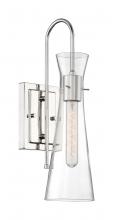  60/6867 - Bahari - 1 Light Sconce with Clear Glass - Polished Nickel Finish