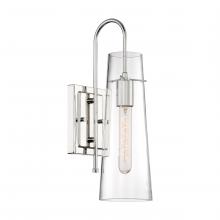  60/6869 - Alondra - 1 Light Sconce with Clear Glass - Polished Nickel Finish