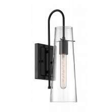  60/6879 - Alondra - 1 Light Sconce with Clear Glass - Black Finish