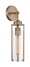  60/7151 - Marina - 1 Light Sconce with Clear Glass - Burnished Brass Finish