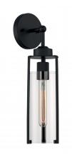  60/7161 - Marina - 1 Light Sconce with Clear Glass - Matte Black Finish