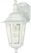 60/988 - Cornerstone - 1 Light 13" Wall Lantern - Arm Down with Clear Seeded Glass - White Finish