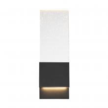  62/1513 - Ellusion - LED Large Wall Sconce - with Seeded Glass - Matte Black Finish