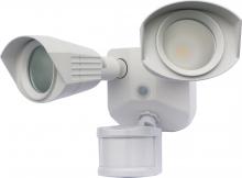  65/211 - LED Security Light - Dual Head - White Finish - 3000K - with Motion Sensor - 120V