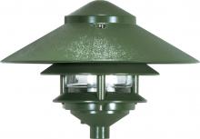  SF76/634 - 1 Light - 8" Pathway Light - Two Louver - Large Hood - Green Finish
